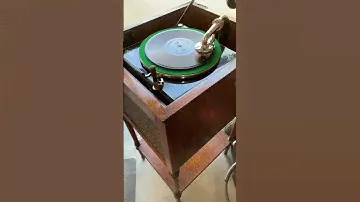 Edison A100 Phonograph with 'make do' Speaker Grill Installed