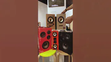 boomboxes & speakers lined up #bricolage