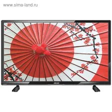 Телевизор Akai LEA-24K39P, 23.6'', 1366x768, DVB-T2/T/C/S2, 1xHDMI, 1xUSB, чёрный