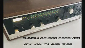 Japanese Vintage SANSUI QR 500 4 channel receiver and AKAI AM U01 amplifier. The hunt part 2