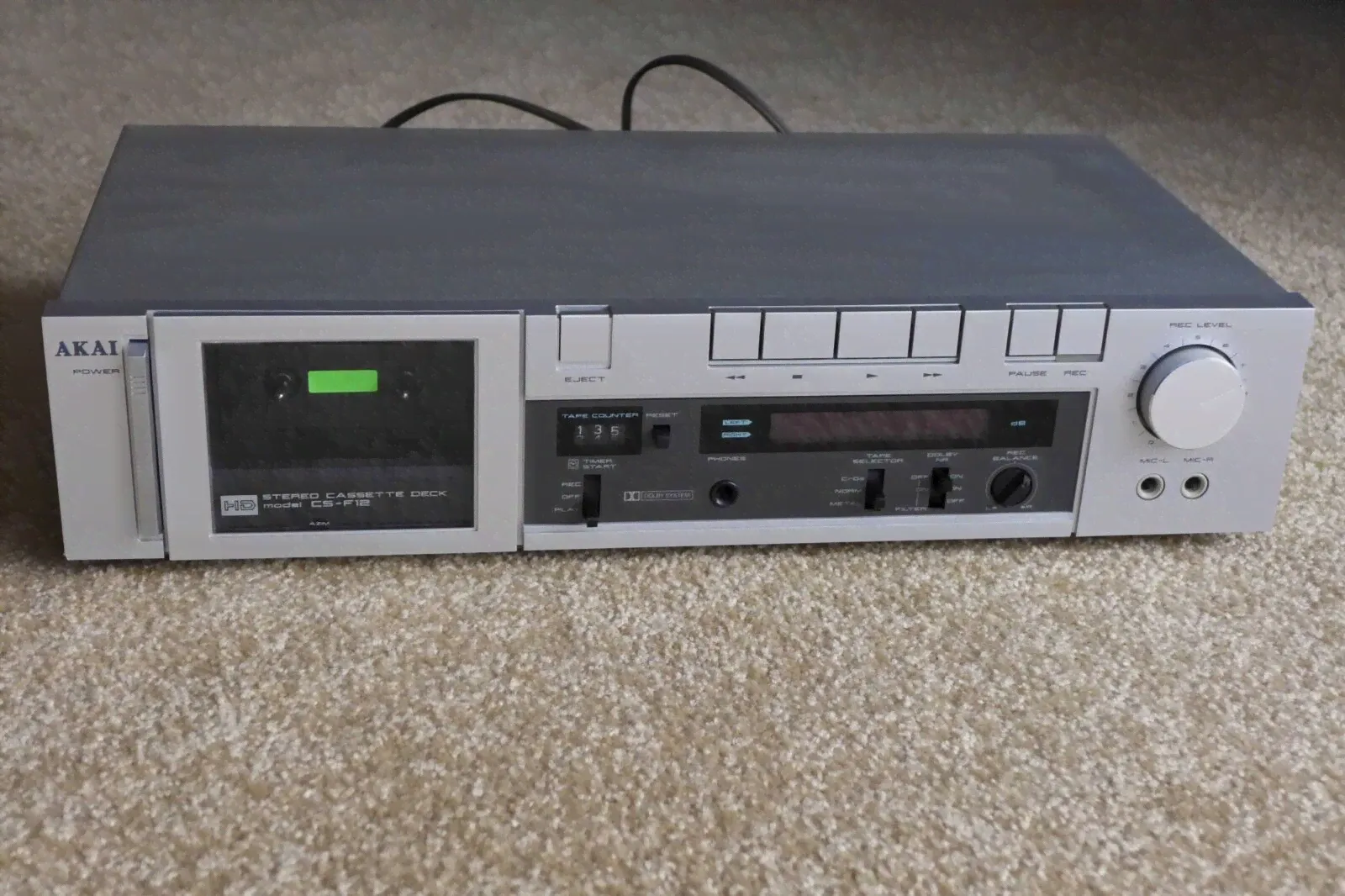 Akai CS-F12 Dolby B Stereo Cassette Tape Deck